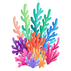 Hand drawn cartoon coral illustration
