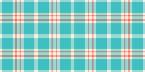 Stylish plaid pattern with teal, gray, cream and pink, conveying a sense of warmth. Ideal for backgrounds, textiles, fashion, or graphic design.