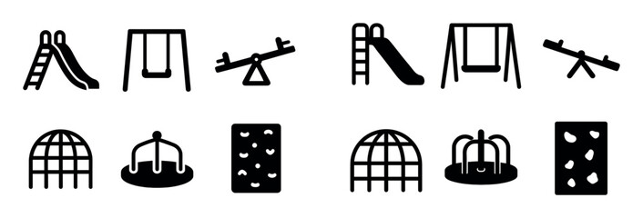 Fototapeta premium Playground Icon Set