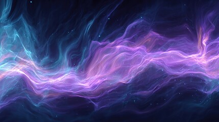 Colorful, bright cosmic nebula cloud in deep space against a dark background