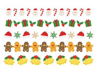 クリスマス　ライン　イラストセット