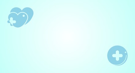 Modern medical-themed concept design on a light blue gradient background. 12.