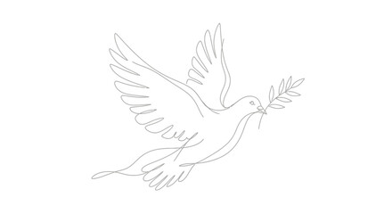 Obraz premium Symbol of Peace A Dove Carrying an Olive Branch Represents Hope and Harmony in Times of Conflict