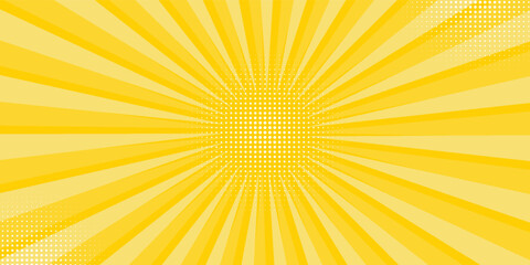 Yellow abstract background with light of sunburst. yellow starburst with illustrations simple
