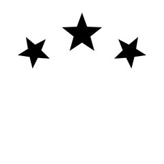 Arched three stars header – Header element with three arched stars and a larger center star, ideal for branding, awards, or decorative labels.