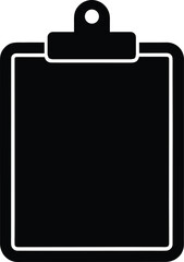 Clipboard Silhouette Vector Art Illustration