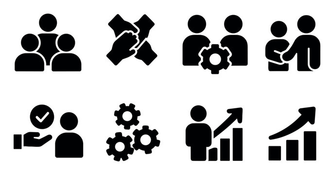 Cooperation Concept Icons