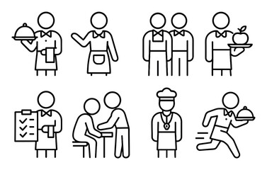Restaurant Worker Icons