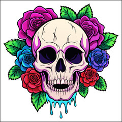 Vintage chicano tattoo round concept