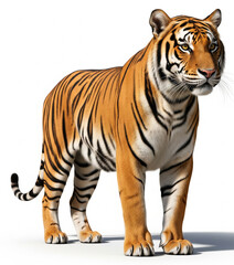 Obraz premium tiger isolated on white background