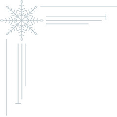 Obraz premium Christmas Snowflake Corner