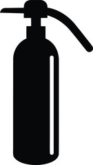 Fire Extinguisher Silhouette Vector Art Illustration