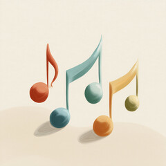 vector illustration of musical notes