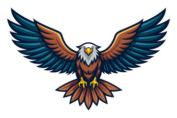american eagle with flag