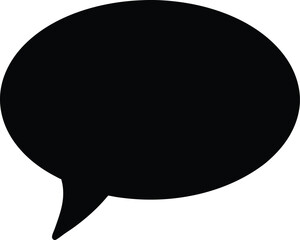 Speech bubble silhouette vector art illustration