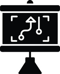 Strategy board silhouette vector art illustration