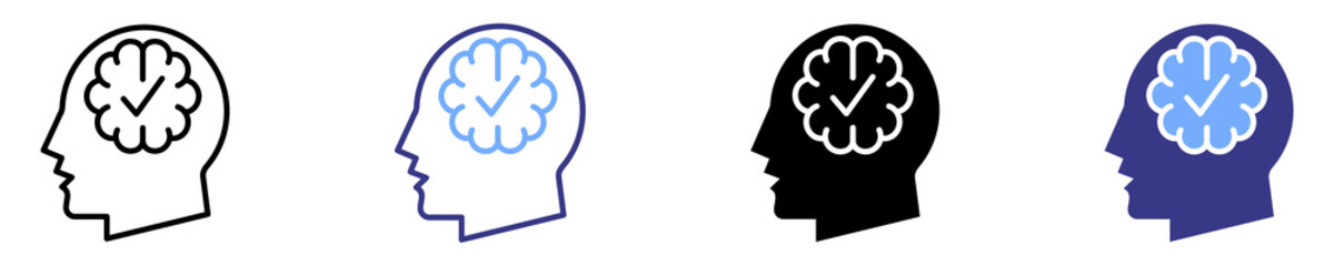 mindset icon set multiple style