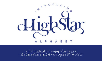 High Star Elegant Decorative Alphabet Font for Creative Typography Design