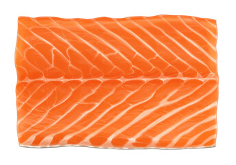 Fresh raw salmon fillet isolated, vibrant orange fish meat for healthy eating and gourmet food preparation PNG