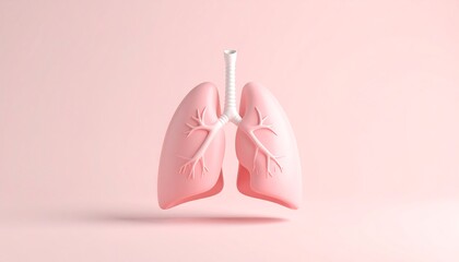 Pink Lungs 3D Render: Anatomy, Health, and Respiratory System