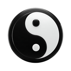 Yin Yang Symbol Black and White Glossy Balance
