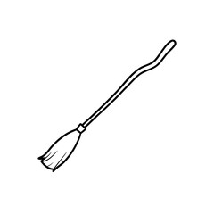 Simple outline of a broomstick