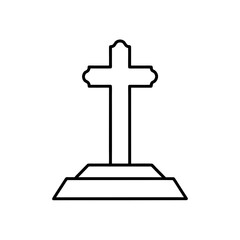 Outline of a christian cross