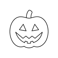 Outline of a jack o lantern face