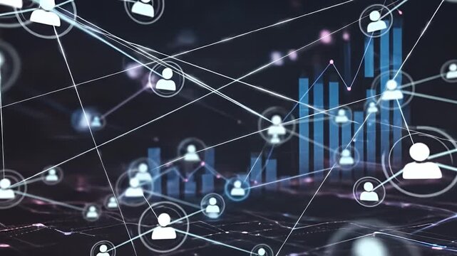 Digital Network Connections Representing Global Communication and Data Flow.