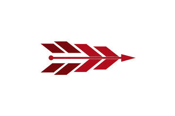 Red Arrow Graphic Design Element on Transparent Background