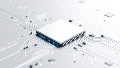 Microchip Technology: A Close-Up View of a Modern Processor on a Circuit Board