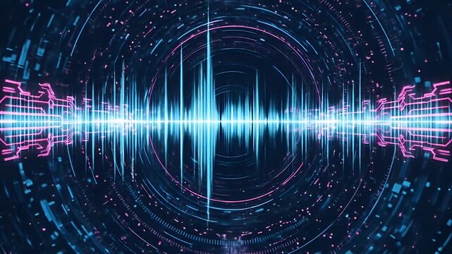 Digital Sound Wave Visualization - A Dynamic Audio Spectrum Display.