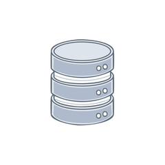 Obraz premium Database Server Icon Illustration Storage Symbol Data Center Graphic