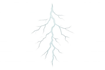 Fototapeta premium Lightning bolt generating electric energy, discharging electricity during storm, abstract power on transparent background