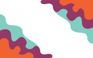 Orange and blue geometric business banner design. Creative banner design with wave shapes and lines for template. 