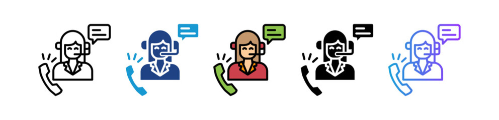 Customer Support multiple icon