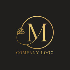 Luxury M logo design. M logo design. Luxury Beauty Fashion logo design. Natural, Boutique, Flowers, Cosmetic logo design. Fashion logo design