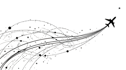 Abstract Light Streaks On Black Background