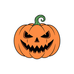 A Classic Jack-o'-Lantern The Emblem of Halloween and Spooky Celebrations, Ready to Bring the Festive Spirit