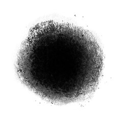 Black Noise Grainy Gradient Shape, Isolated PNG, Distressed Textured Grunge Background