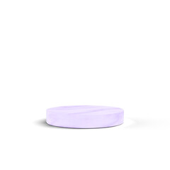 Violet marble podium isolated on a transparent background, empty podium design for product design,  transparent podium PNG  