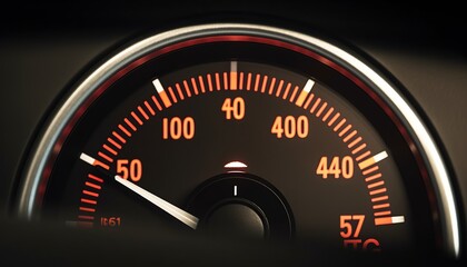 Low Fuel gauge showing fuel dashboard 
