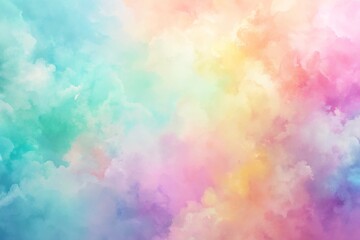 Watercolor Pastel Painting with Soft Blends and Dreamy Hues Background