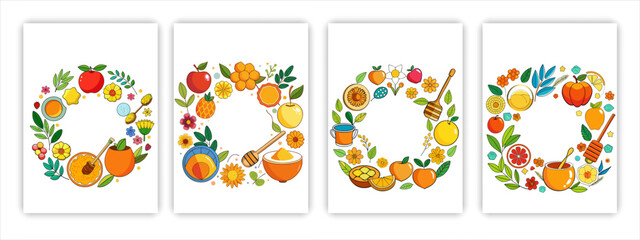 Watercolor orange tropical fruit hand drawn wreath orange illustration for packaging textile
