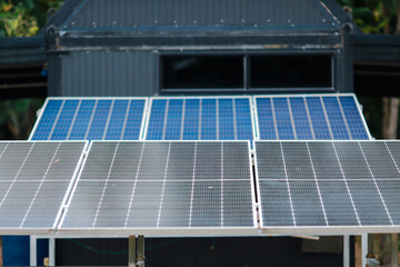 Renewable energy technology concept. Solar panels used in the agricultural industry are solar energy.	
