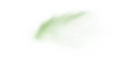 A soft green cloud isolated on white background, creating a calming effect