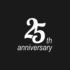 professional 25th anniversary logo,25th anniversary symbol,icon,celebrating 25th anniversary,25th anniversary logo,vector,illustration, logo, graphic, celebration, vector, background, banner, symbol