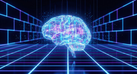 Futuristic Digital Brain in Cyberspace