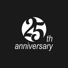 professional 25th anniversary logo,25th anniversary symbol,icon,celebrating 25th anniversary,25th anniversary logo,vector,illustration, logo, graphic, celebration, vector, background, banner, symbol