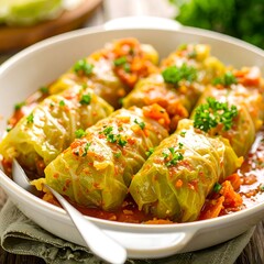 Cabbage rolls in a tomato sauce
